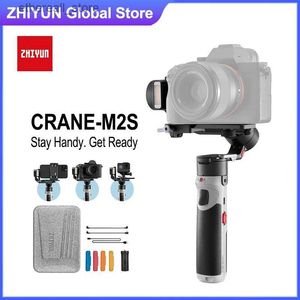 Стабилизаторы Zhiyun Crane M2S Камера Gimbal 3-осевой ручной стабилизатор для компактной камеры Actioncam Смартфон iPhone 14 Pro Max Q231116