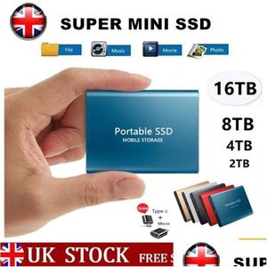 Harici sabit sürücüler mini ssd12t 8tb 6tb 4tb 2tb 1tb mobil katı hal not defteri sürücü damla dağıtım bilgisayarları ağ depoları dhvjb