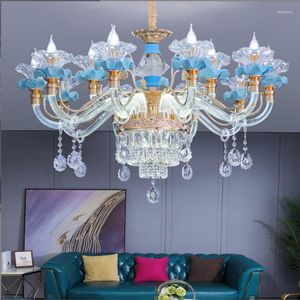 Avizeler modern lüks kristal villa oturma odası moda yatak odası yemek tavan lambası güzel iç dekorasyon lambaları