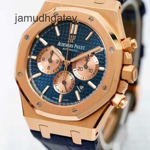 AP Swiss Luxury Watch Men's Watch Royal Oak 26331or.oo.d315cr.01 Blue Leatherオートマチックメカニカルウォッチ41mmフルセット19