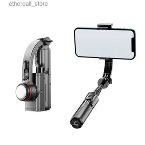 Estabilizadores Novo Super Mini Estabilizador de Telefone Móvel Portátil Pan Tilt Selfie Stick Anti Shake Selfie Artefato Suporte para Transmissão ao Vivo Q231116