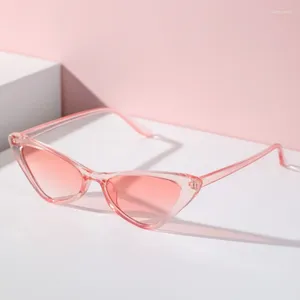 Solglasögon Fashion Design Triangle Frame Ladies Luxury Vintage Cat Eye Party Eyewear Ultralight Retro UV400 Sun Glasses Shades