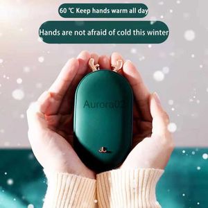 Space Heaters Winter Mini Hand Warmer Heater Mobile Power 2 IN 1 Heating Pad USB Rechargeable Handy Warmer Pocket Mini Cartoon Electric Heater YQ231116