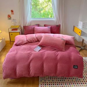 Bedding sets Magic Velvet Duvet Cover Winter Warm Thick Coral Fleece Quilt Covers Kids Adult Bedding Blanket Double Queen King Comforter Case 231116