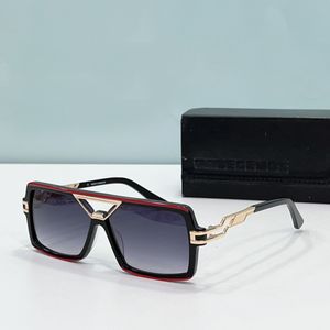 8509 Sunglasses Shiny Black Red Gold/Gradient Grey Lenses Men Vitnage Sunglasses Eyewear with Box