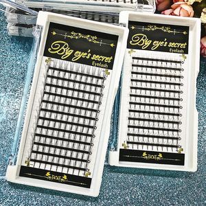 Falsos cílios de 5 -Trays deluxe lashes volume fãs pré -fabricados extensões individuais cartão de logotipo personalizado