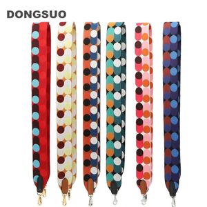 Bag Parts Accessories Large Colorful dot crossbody nylon canvas leather strap for designer shoulder bag purse replacement parts accessories 231116