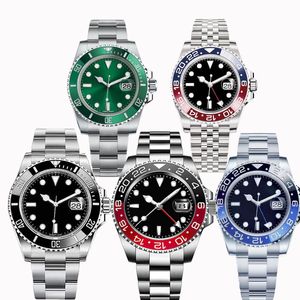 Relógios de cerâmica mecânica automática masculinos de 41mm de aço inoxidável de aço inoxidável.