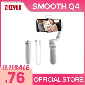 Stabilizzatori Zhiyun ufficiale Smooth Q4 Smartphone Gimbal Telefono GIMbals a 3 assi stabilizzatore portatile per iPhone 15 Pro Max // Samsung/Q231116