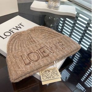 럭셔리 캐시미어 니트 모자 디자이너 Loewf Beanie Cap 남자 겨울 캐주얼 양모 따뜻한 모자