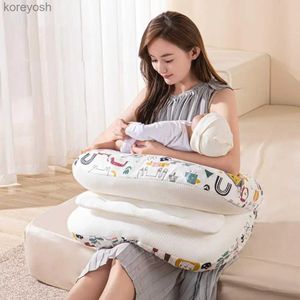 Kuddar Moderskapskudde för gravida kvinnor avtagbara nyfödda Baby Anti Spit Milk Sleep Cushion Pad Spädbarns ammande ammande Pillowl231116