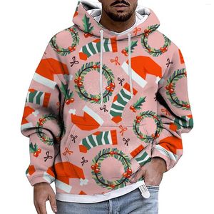 Erkek Hoodies Noel Grafiği Bol Hip-Hiptir- Sweatshirt Navidad Jumper Party Modaya Modeli Hoody Noel Hediye Boş Zaman Sudaderas