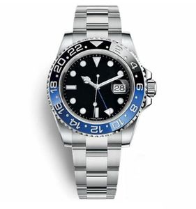 Herren-Armbanduhr, blau-schwarze Keramiklünette, Edelstahl, 40 mm, Uhr 116710, automatisches GMT-Mechanikwerk, Armbanduhren, limitierte Jubilee-Herrenuhren, Master