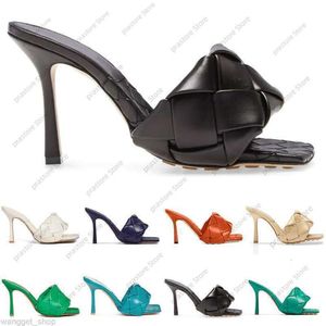 Lido Slide Sandal Luxury Designer Slides Slippers high heel Leather Women Slider Sandals Rubber Sole white black Maple good