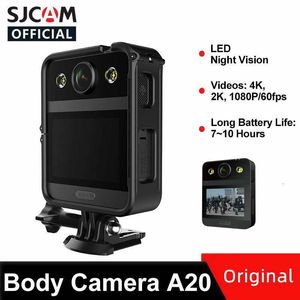 Оригинальная нательная камера SJCAM A20, 2,33 дюйма, передний сенсорный экран, 4K, Wi-Fi, гироскоп 166, широкоугольный светодиодный светильник 10 м, рекордер для правоохранительных органов