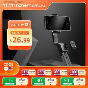 Stabilizers Hohem Official iSteady Q Selfie Stick For iphone Android Adjustable Selfie Stand Outdoor Holder Folding Gimbal Stabilizer Q231116