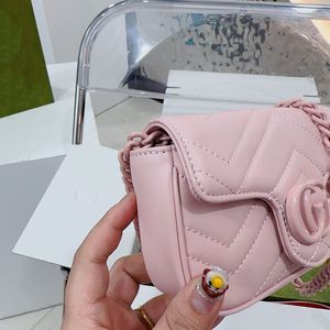 Son Çantalar Luxurys Orijinal Deri Çanta Çanta Çanta Çanta Metal Zinciri Kadınlar için Yüksek Kaliteli Deri Çanta Crossbody Cüzdan 16.5 4.5 10cm