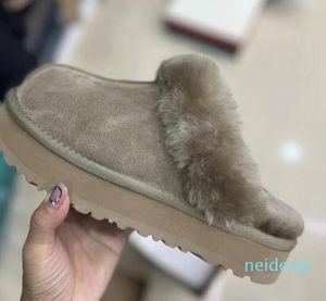 Australien Womens Tazz Slippers Fur Slides Classic Ultra Mini Platform Fashion Tide Windtight Slip-On Les Petites Suede Wool Blend Comfort Winter Snow