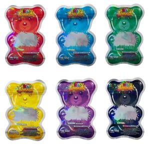 Special shaped Bears Bags Wholesale 500mg Bag Worms Cubes Packaging Mylar bagss green blue red purple Gviho