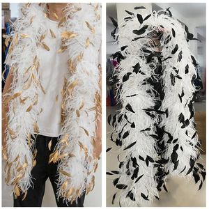 Other Event Party Supplies Customized Ostrich Feather Boa High Quality Rooster Feathers On Top Dress Clothes Sewing Accessory Wedding Decoration Shawl 2M 231116