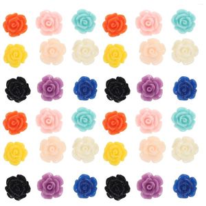 Decorative Flowers Beads Embellishments Charms Loose Flatback Rose Flower Hairpin Carved Case Mini Scatter Diy Decoration Table Wedding