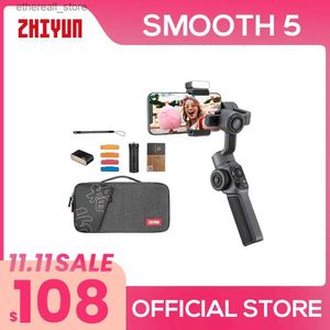 Stabilizatory Zhiyun Oficjalne gładkie 5 gimbal telefon ręczny stabilizator 3-osiowy przenośny smartfon dla iPhone 14 Pro Max // Q231116