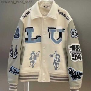 Letterman jacket l Vintage Bomber Coats 11 Letter Embroidery Autumn Men Baseball Jackets Hip Hop Loose Varsity fashion winter keep warm jacket off white HEXS