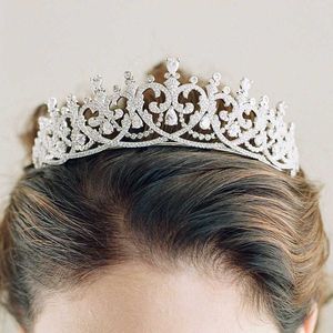 Saç klipsleri barrettes tatlı sevgili düğün taç zirkon gelin tiara headdress aksesuarları HQ1279HAIR