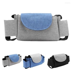 Bolsas de carrinho de bebê de bolsas de armazenamento Fácil de usar resistência a arranhões fortes suporte de fivela ajustável Oxford Ploth Multi