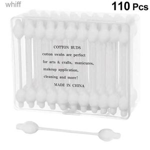 Cotton Swab 110pcs Disposable Swab Double-Headed Cotton Bud Portable Cleaning Sticks Multi-Use Cotton Swab For Home Baby TravelL231116