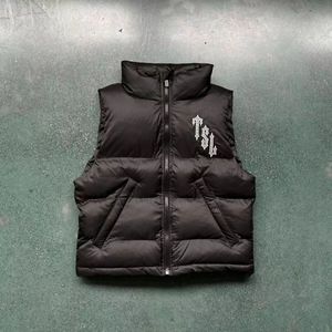 2024 Herrvästar Trapstar London Jacket Men Winter Warm Hyperdrive Gilet Svart broderad kvinnors väst mode 55