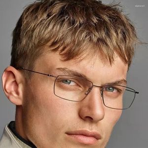 Sunglasses Frames High Quality Hand-made Pure Titanium Eyeglasses Ultra-light Stylish Frame Men Optial Glasses Prescription