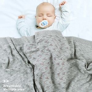 Decken Pucken Geburt Gestrickte Baumwolle Sommer Geborene Swaddle Säuglingszimmer Zeug Für Kinderwagen Kleidung Bett Wrap Kinder Quilt Handtuch Bad 231115