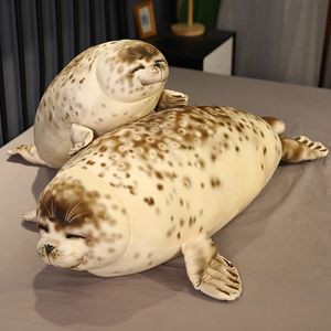 Bonecas de pelúcia Grande Kawaii Sea Lion Brinquedos Macio Animal Marinho Bonito Selo Recheado Boneca para Crianças Presente Dormir Travesseiro 3D Novidade Plaything 231116