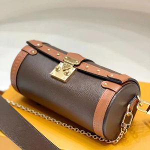 Круглая классическая сумка на цепочке Зеркальное качество Дизайнерская сумка на цепочке Роскошная сумка на плечо Кожаная сумка-мессенджер Сумка на цепочке на плечо