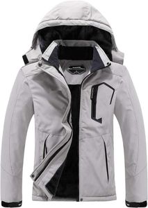 Jaqueta de inverno feminina à prova d'água, casaco de esqui quente, casaco de neve de montanha, corta-vento com capuz, 13MUDCLF4P