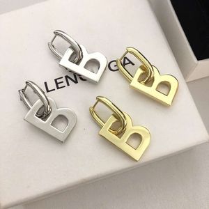 Paris personality letter B earrings detachable stylish temperament Necklace clavicle chain