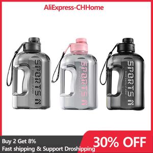 Su Şişesi 1700ml/2700ml Spor Salonu Fitness Su Şişesi Erkekler İçin Su Şişesi Kadınlar Kesin Ölçekli İçecek Şişeleri Bisiklet Yürüyüşü Ket Stikası Büyük Spor Salonu Eğitim Şişesi P230324