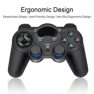 Nowy bezprzewodowy gamePad 2.4 g gier antypoślizgowy joystick z konwerterem OTG Dwa tryb zdalnego sterowania uchwytem dla tabletu PC Smart TV Box