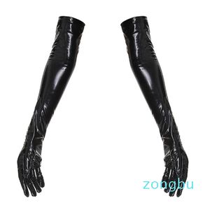 Fäustlinge, glänzend, Wet-Look, lange sexy Latex-Handschuhe für Frauen, BDSM, Sex, exotische Nachtclubs, Gothic-Fetisch-Kleidung