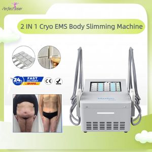 2 I 1 Cryo Slant Machine Cryolipolysis Body Sculpting Weight Loss Device EMS Cryo Pads Gratis frakt