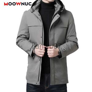 Men's Down Parkas Winter Fashion Parkas Male Overcoat Hat Warm New Windbreaker 2022 Men's Casual Jacket Thick Classic Windproof Business Hombre J231117