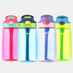 garrafa de água 500 ml garrafa esportiva infantil ao ar livre com palha de caminhada garrafa de escalada para água meus filhos Garrafa de suco de água Vida saudável garrafa P230324