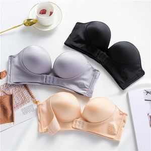 BRAS 1/2 szklanki push upnie stanik i za klamrą bielizny Kobiety seksowne głębokie v ramy bez ramiączek Brassiere Drut za darmo zagęszcza bieliznę P230417