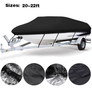 Inflatable Floats & Tubes Yacht Boat Cover 20-22FT Barco Anti-UV Waterproof Heavy Duty 210D Cloth Marine Trailerable Canvas Access225N
