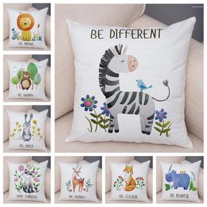 Pillow Soft Plush Nordic Zebra Case Decor Cute Cartoon Animal Cover For Sofa Pillowcase Covers 45x45cm