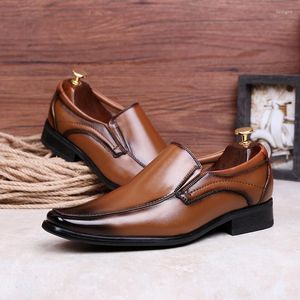 Elbise Ayakkabı Boyutu39-48 Deri Loafers Erkekler İyi Ofis Sapatos Oxford Homem Siyah Ayakkabı Kahverengi Erkek Düğün İçin Formal