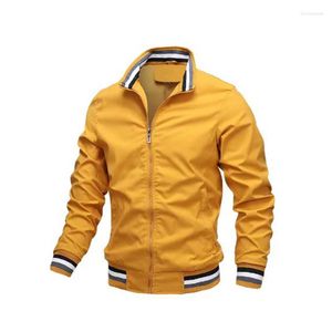 Jackets masculinos 2023 Primavera e outono Casaco masculino Link de cor sólida Slim Fashion Top de alta qualidade Men-5xl Casual Casual