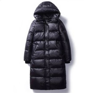 Mulheres para baixo parkas inverno para baixo jaquetas de algodão das mulheres roupas longas parkas fino com capuz quente casacos de inverno feminino preto sobretudos v1162 231116