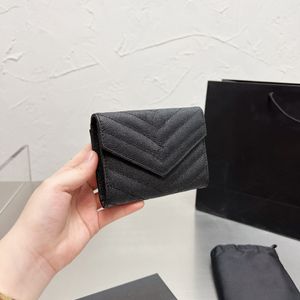 Womens designer wallets Patchwork cover coin purse flower letter short card holder high-quality patent leather female fashion small clutch bag with box